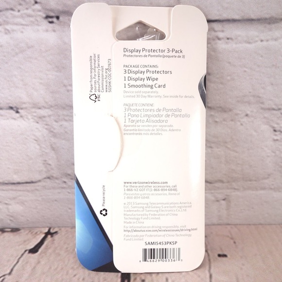 Verizon Samsung Galaxy S4 Anti Scratch Display Protector 3 Pack - Picture 3 of 4